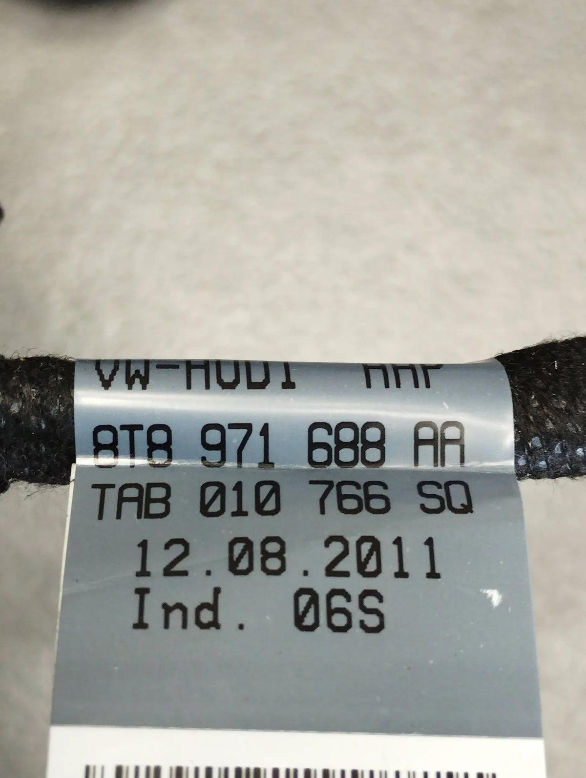 Audi A5 Sportback 8TA DOOR HARNESS RIGHT REAR 8T8971688AA