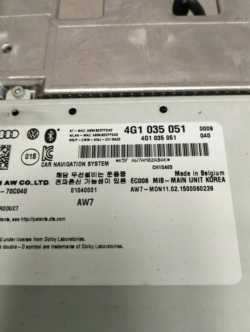 Audi A6 C7 4G MMI 4G1035051