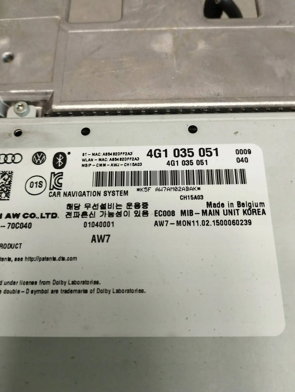 Audi A6 C7 4G MMI 4G1035051