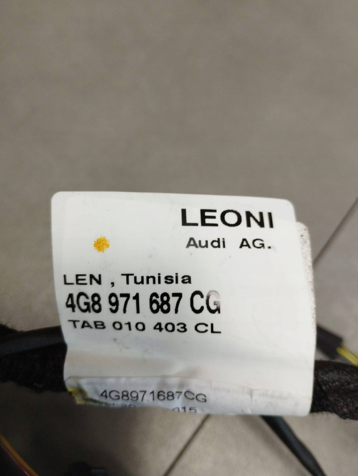 Audi A7 4G 2016 DOOR HARNESS RIGHT REAR 4G8971687CG