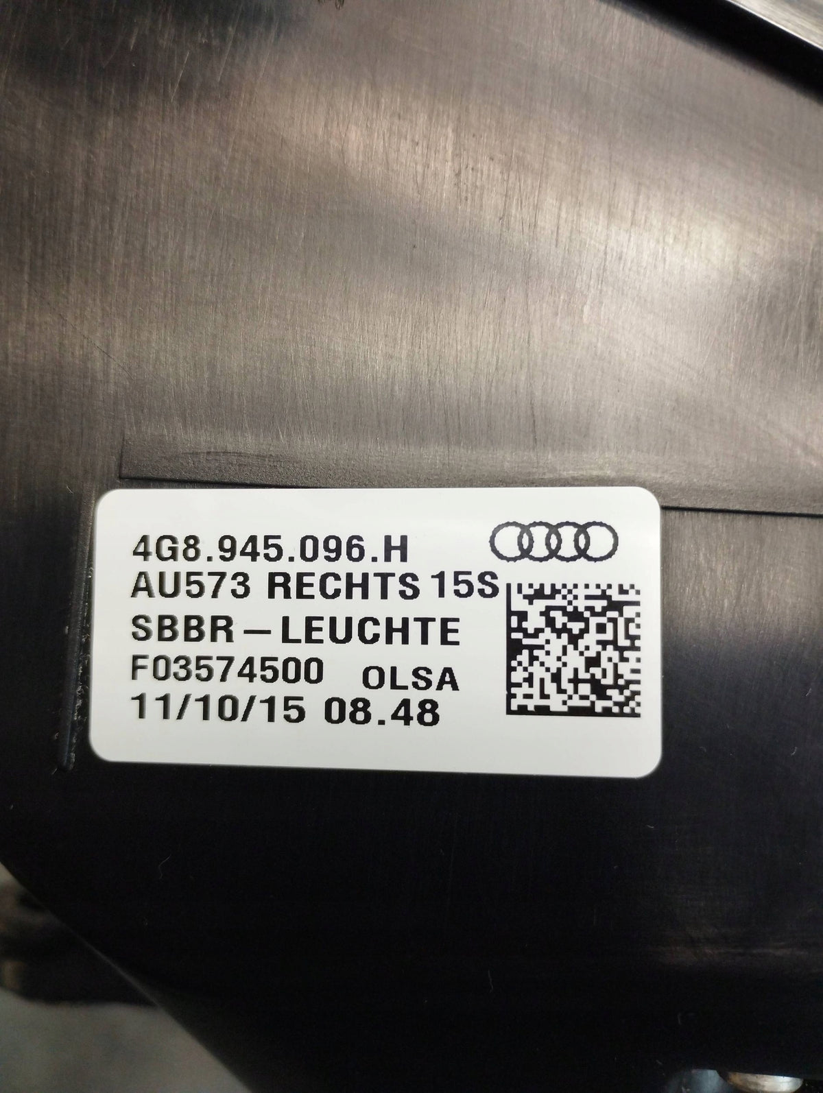 Audi A7 4G 2016 LIFT LAMP RIGHT REAR 4G8945096H