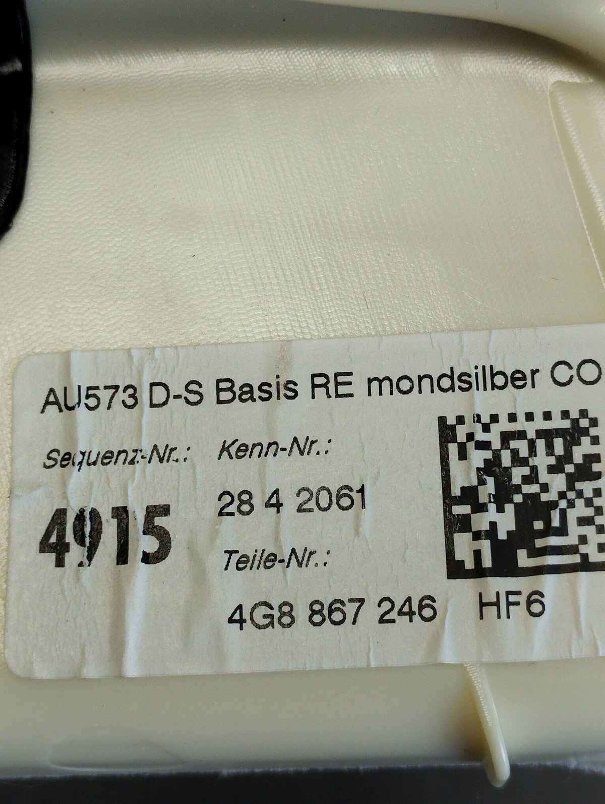 Audi A7 4G 2016 POST COVER RIGHT REAR 4G8867246