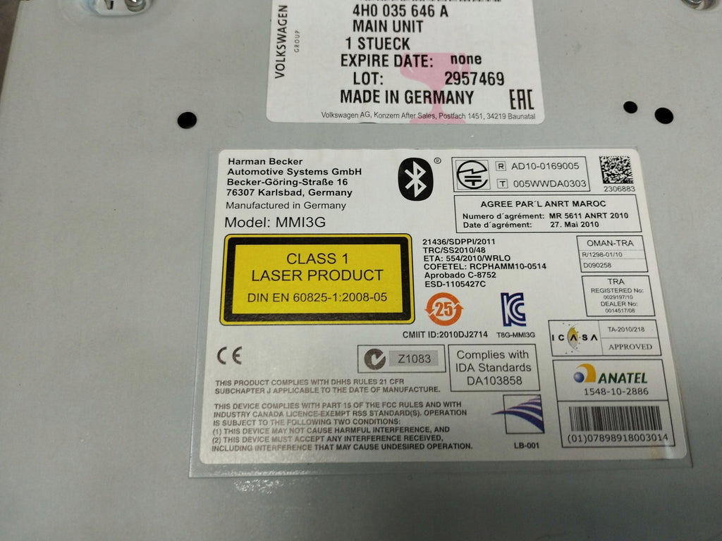 Audi A8 D4 4H MMI NAVIGATION STATION 4H0035646A