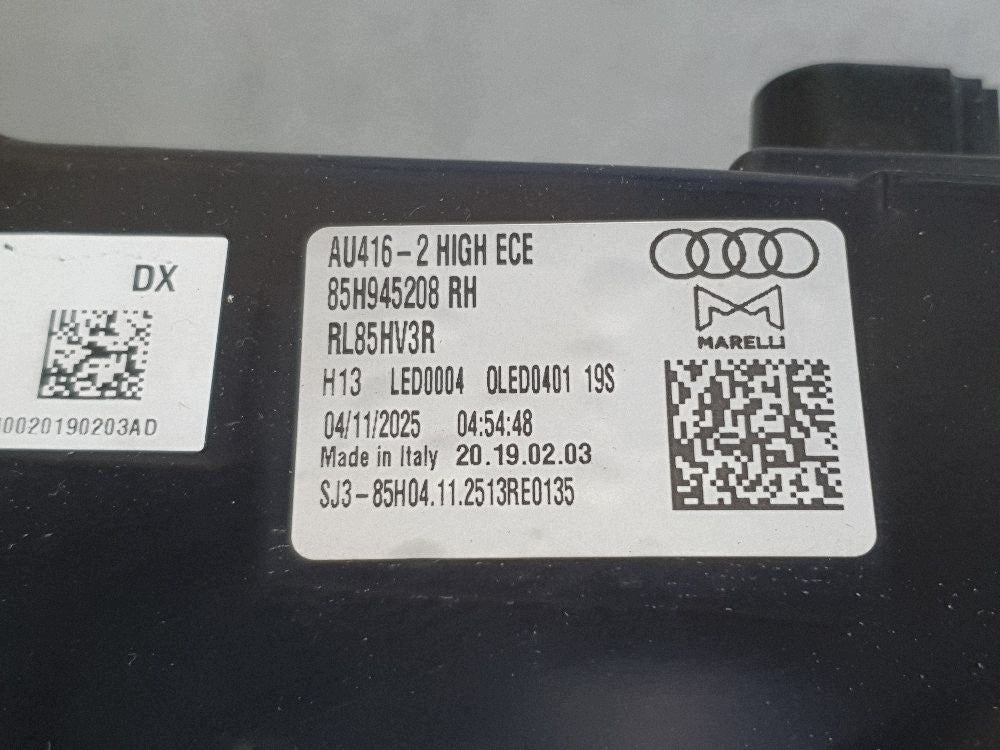 Audi Q6 e-tron Lamp right rear oled 85H945208
