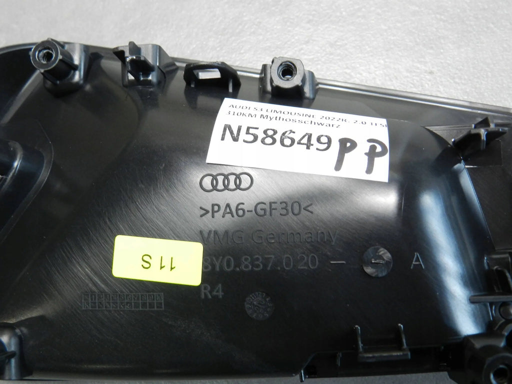 Audi S3 A3 8Y DOOR HANDLE INSIDE RIGHT FRONT 8Y0837020