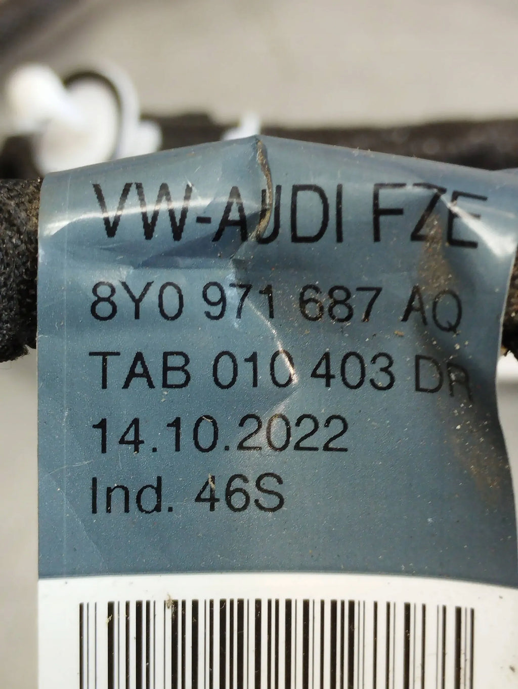 Audi S3 A3 8Y DOOR HARNESS LEFT REAR 8Y0971687AQ