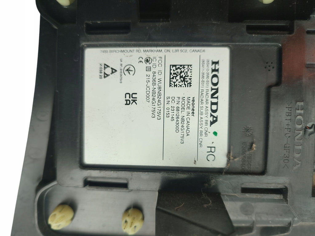 BLIND SPOT RADAR MODULE RIGHT REAR HONDA HR-V III NB24G175V3