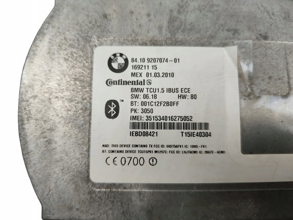 BLUETOOTH CONTROLLER MODULE BMW X3 E83 LIFT (2006-2010) 9207074
