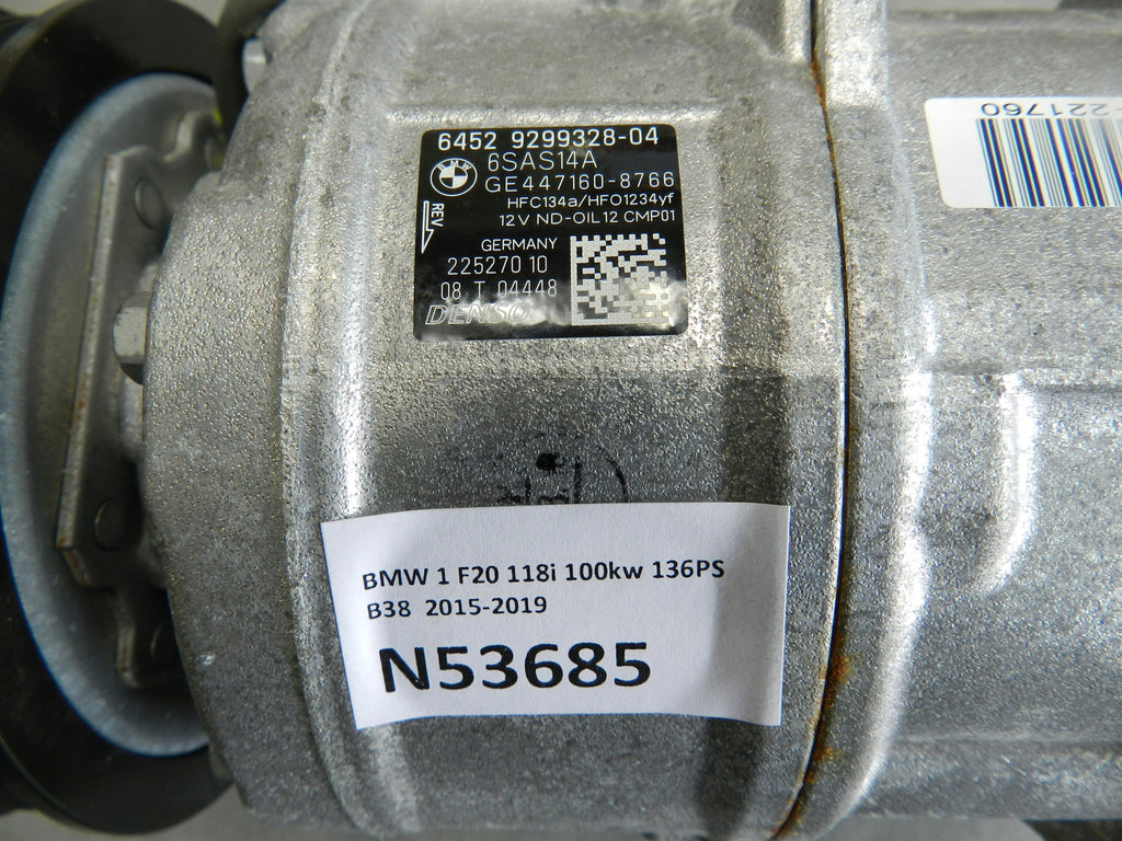 BMW 1 F20 1.5i AIR CONDITIONING COMPRESSOR 9299328
