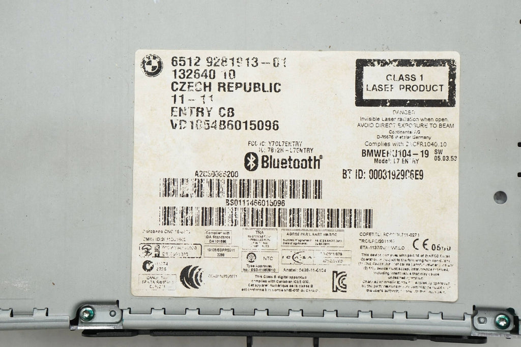 BMW 1 F20 F21 11R RADIO NAVIGATION READER 9281913