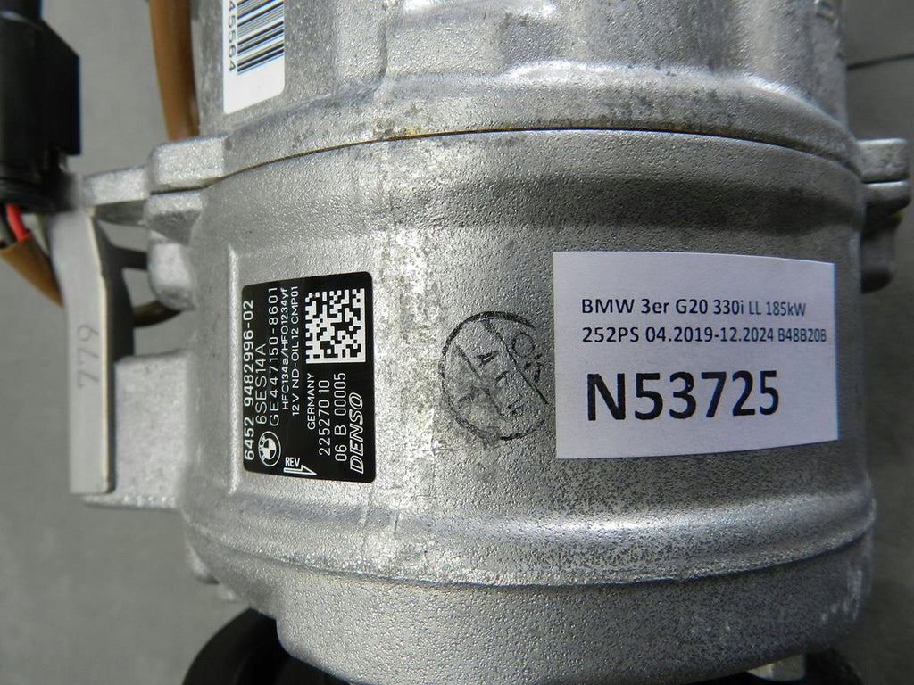 BMW 3 G20 2.0i AIR CONDITIONING COMPRESSOR 9482996