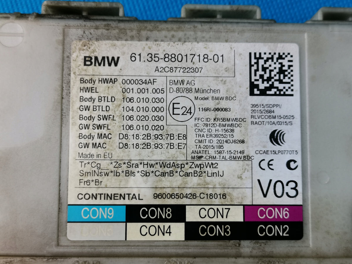 BMW 5 ER G31 TOURING 2018 R 520D 140KW MODULE DRIVER BDC 8801718