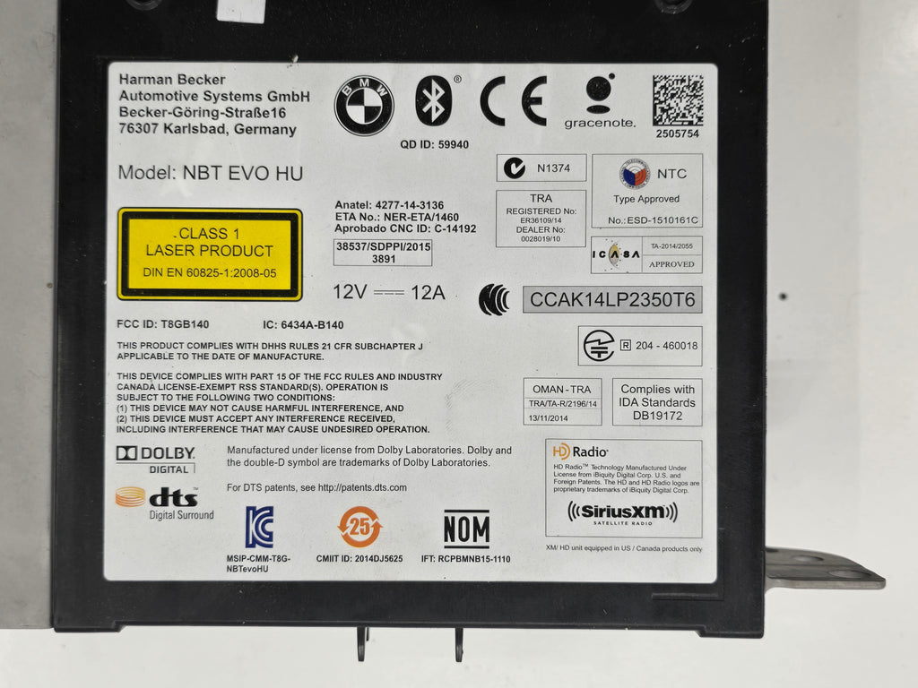BMW 6 GT G32 17R RADIO CD NAVIGATION 8708262