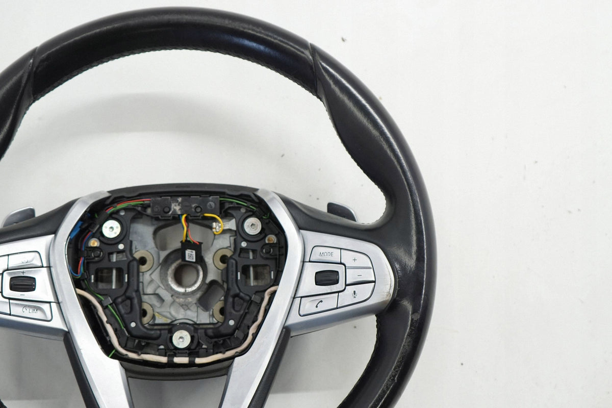 BMW 7 G11 G12 17R STEERING WHEEL LEATHER BLACK MULTI 17B094EA