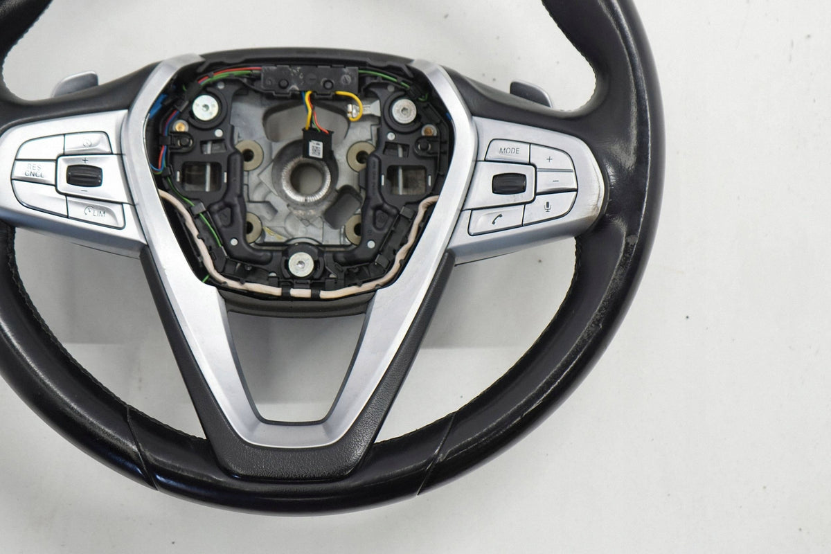 BMW 7 G11 G12 17R STEERING WHEEL LEATHER BLACK MULTI 17B094EA