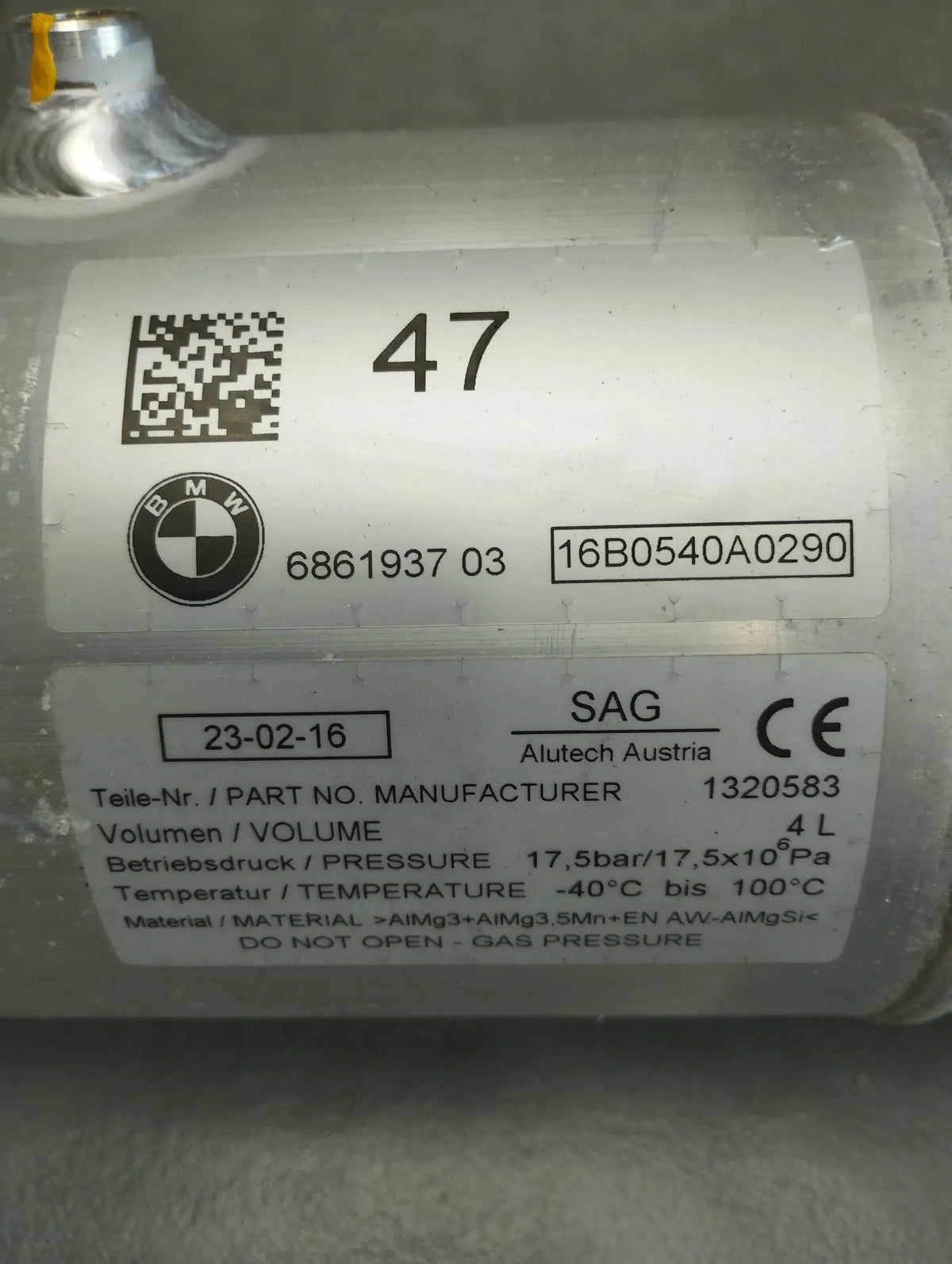 BMW 7 G11 PRESSURE TANK 6861937