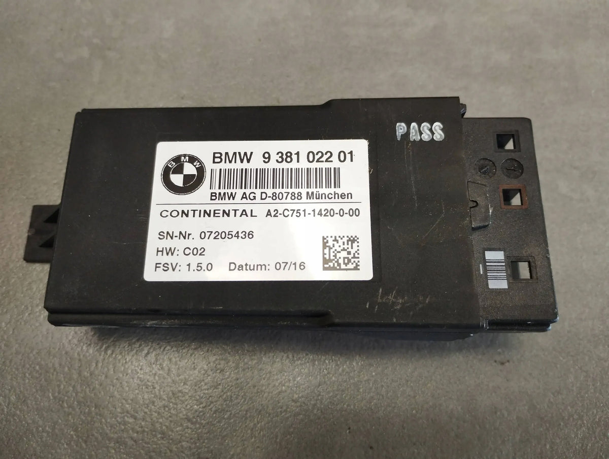 BMW 7 G11 SEAT MODULE 9381022