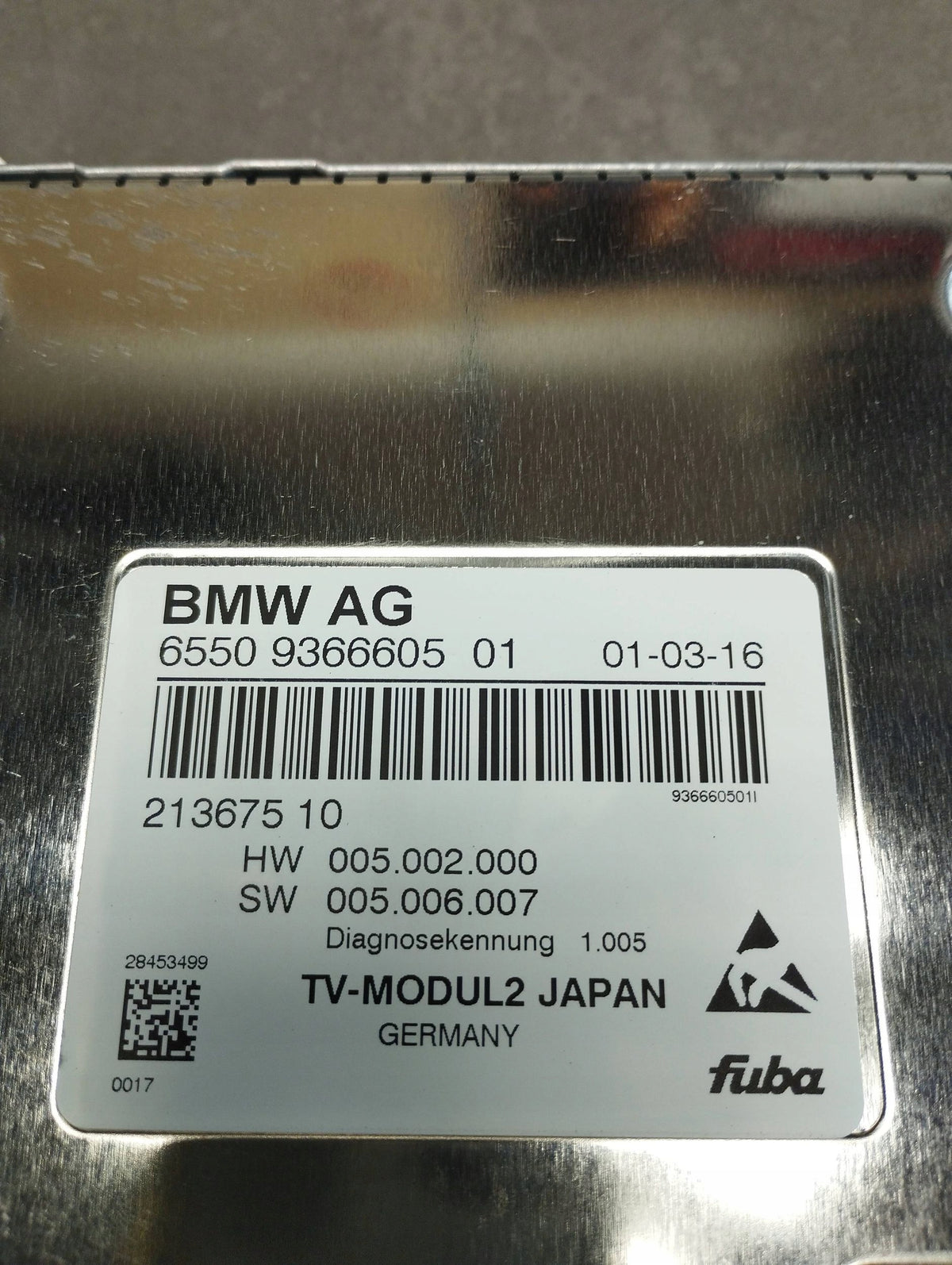 BMW 7 G11 TV MODULE 9366605