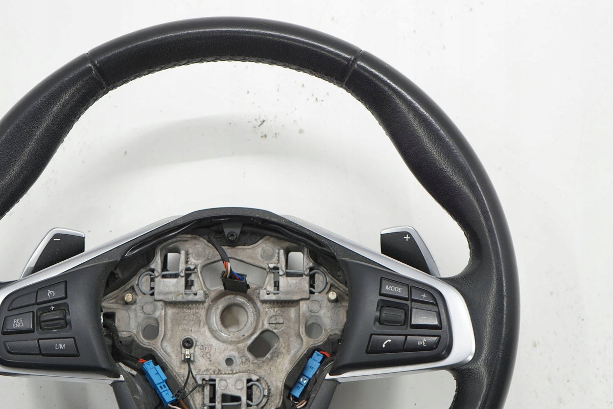 BMW X1 F48 17R STEERING WHEEL LEATHER BLACK MULTI BLADES 6877519