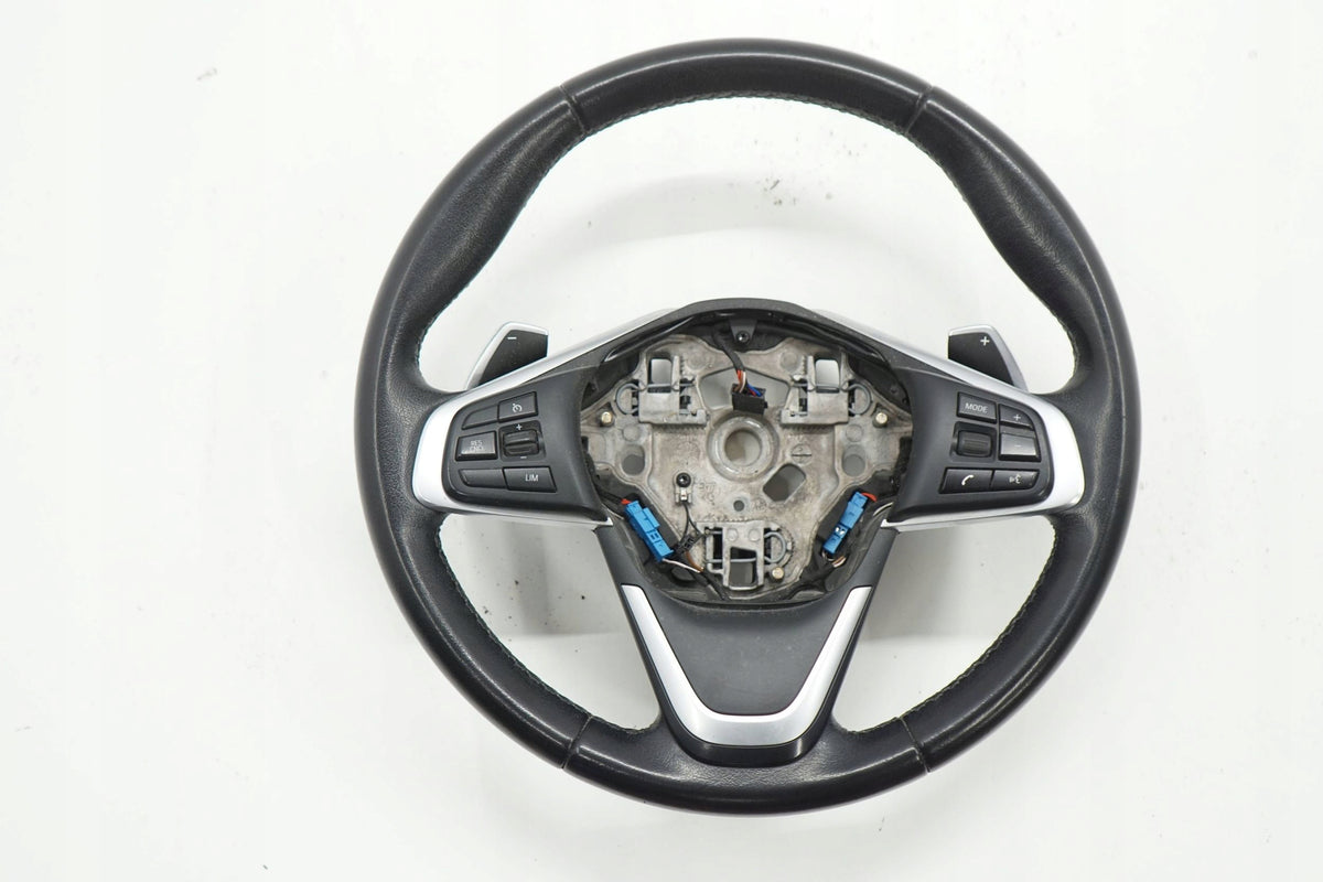 BMW X1 F48 17R STEERING WHEEL LEATHER BLACK MULTI BLADES 6877519