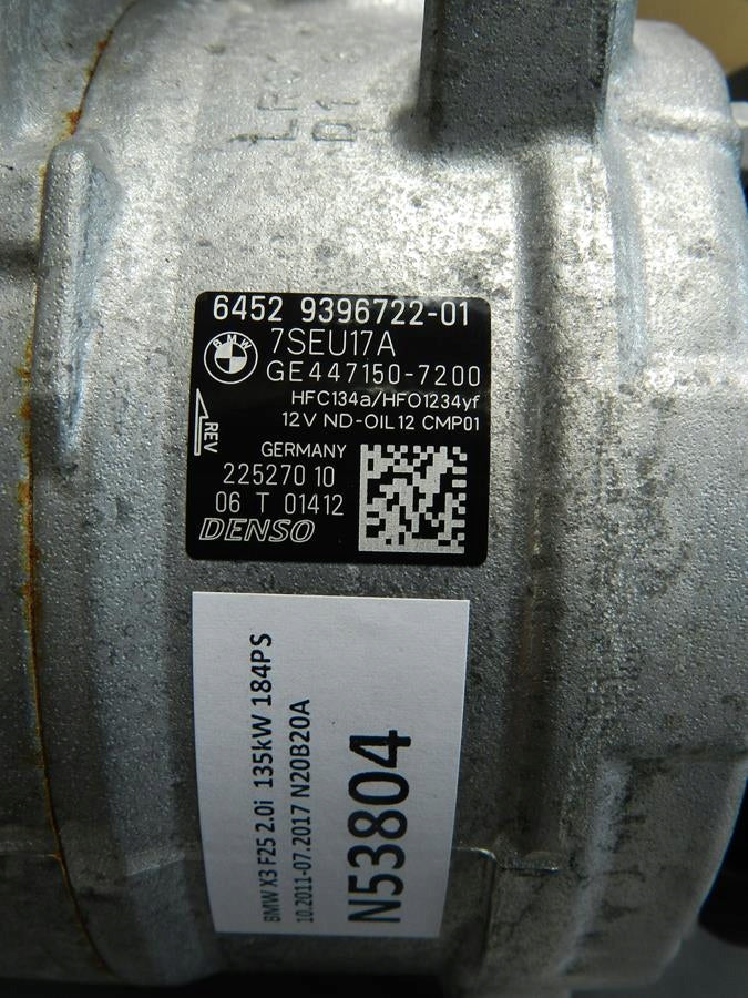 BMW X3 F25 2.0i AIR CONDITIONING COMPRESSOR 9396722