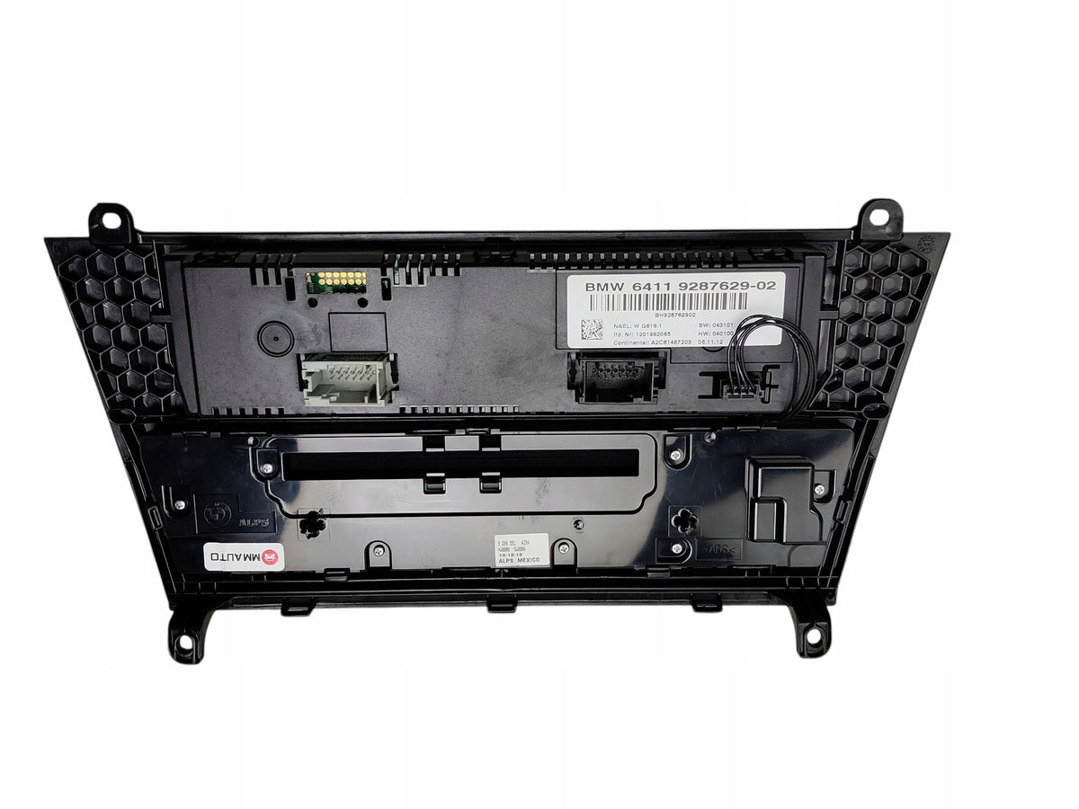 BMW X3 F25 (2010-2014) 9287629 AIR CONDITIONING RADIO PANEL