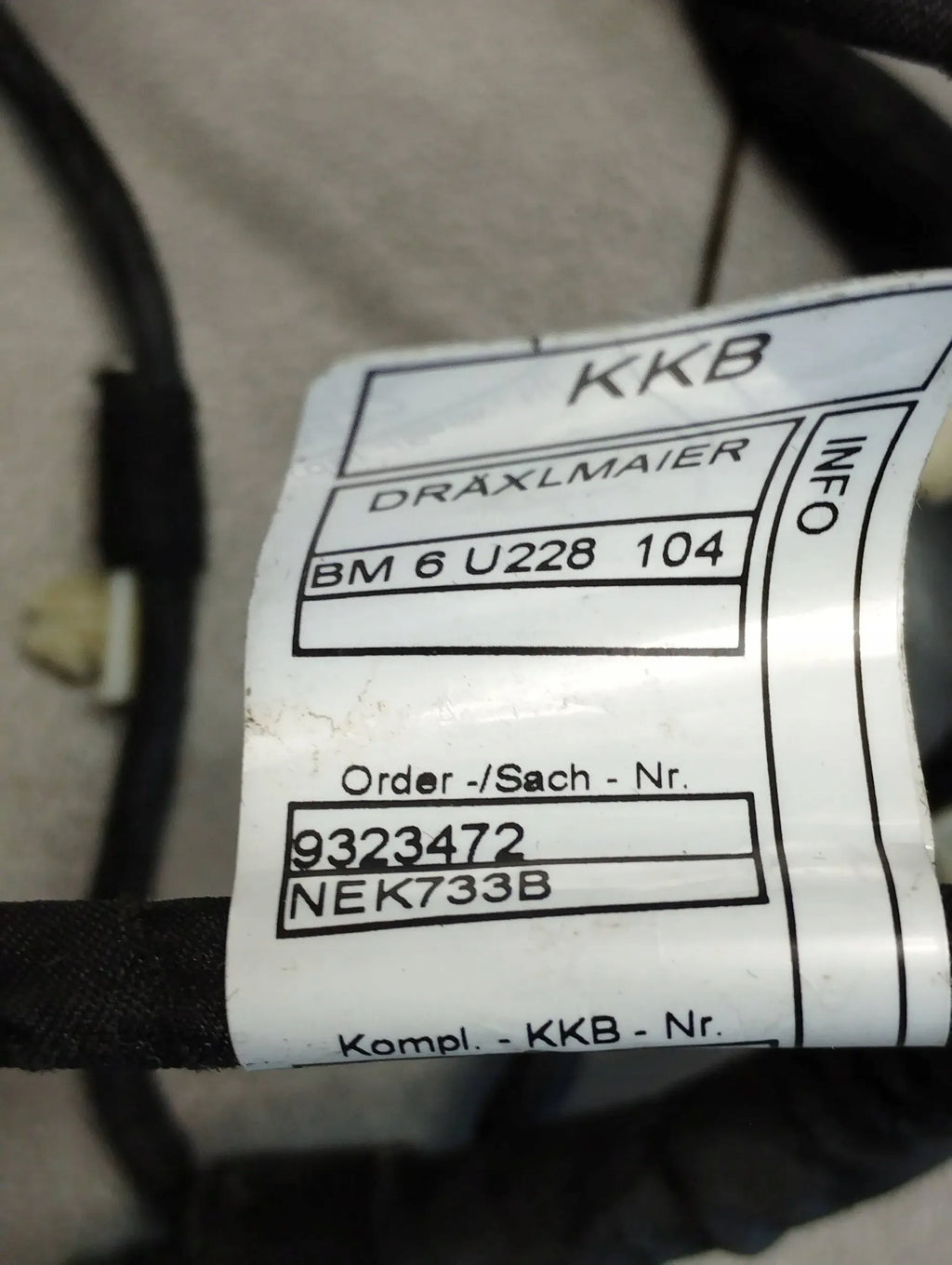 BMW X5 F15 DOOR HARNESS LEFT FRONT 9323472