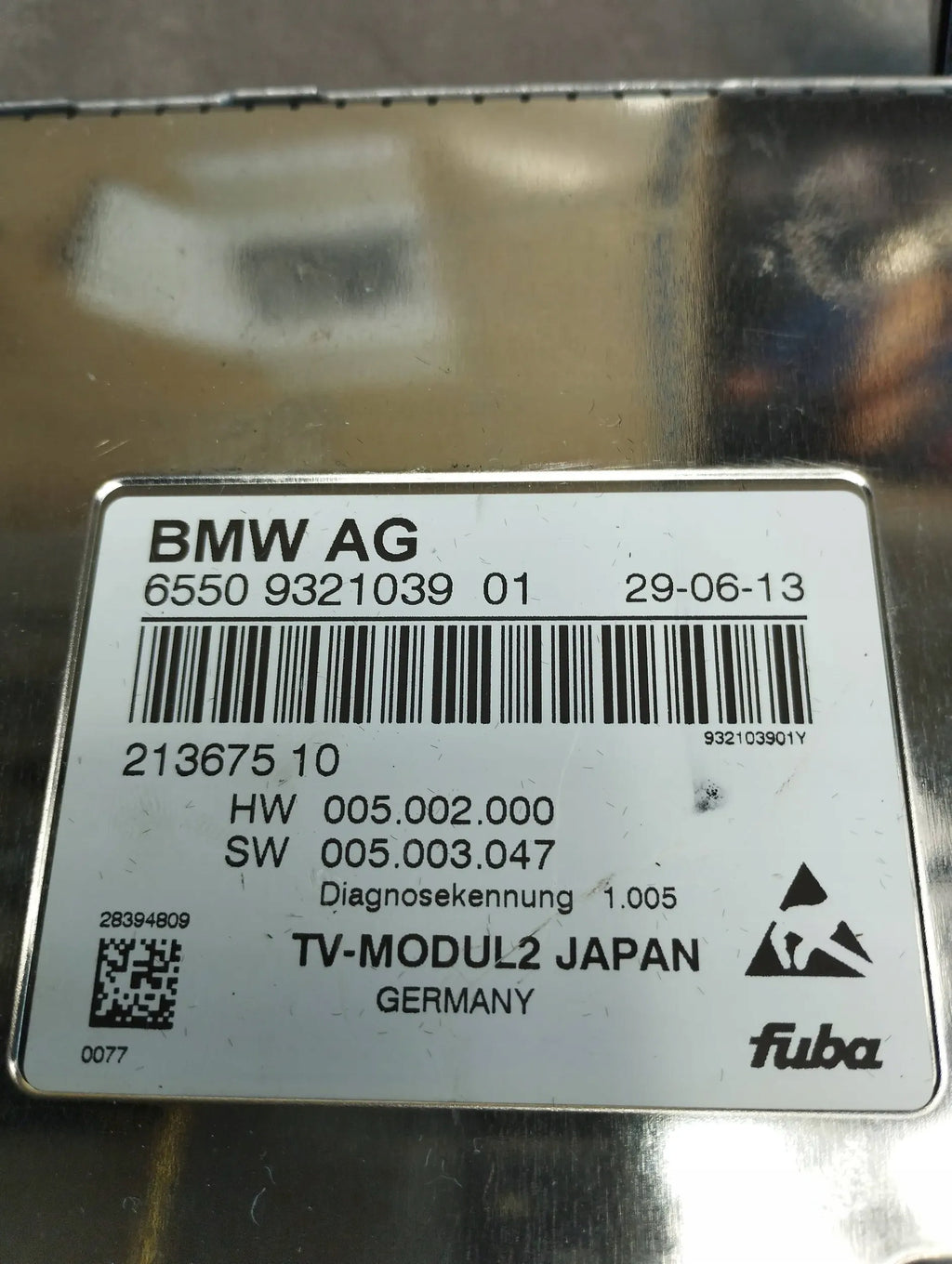 BMW X5 F15 TV MODULE 9321039