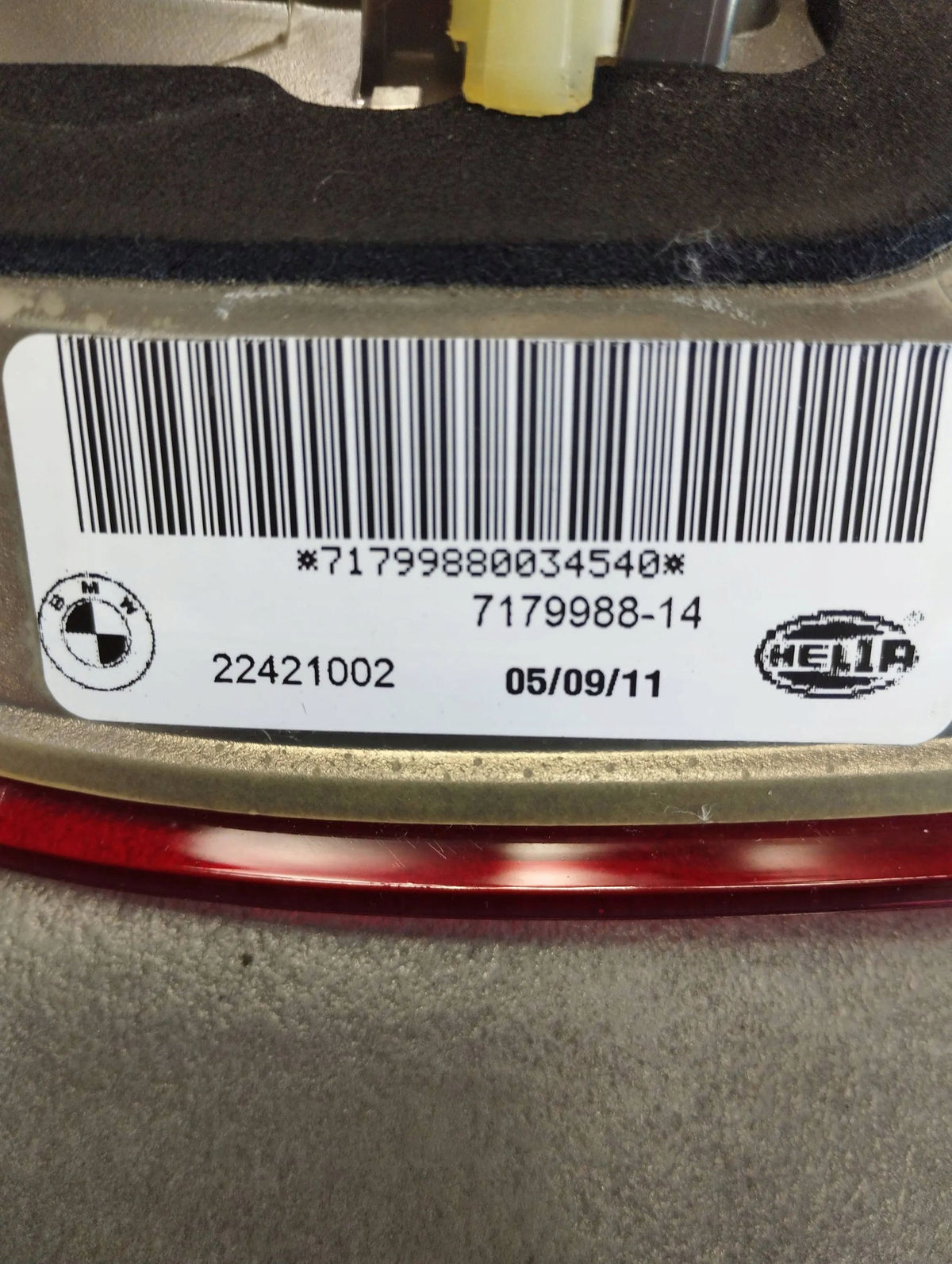 BMW X6 E71 LAMP RIGHT REAR FLAP 7179988