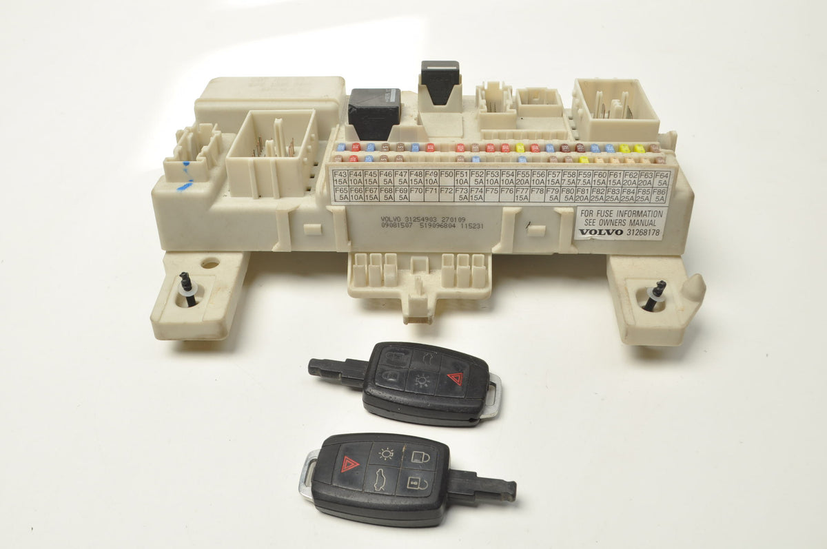 BOX MODULE BSI VOLVO C30 S40 II V50 C70 31254903 31268178 2 KEYS