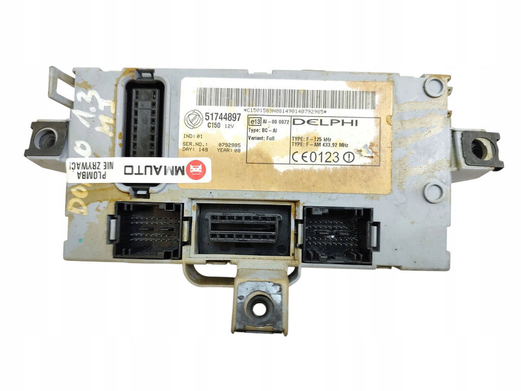 BSI FUSE BOX MODULE FIAT DOBLO I (2001-2004) 51744897