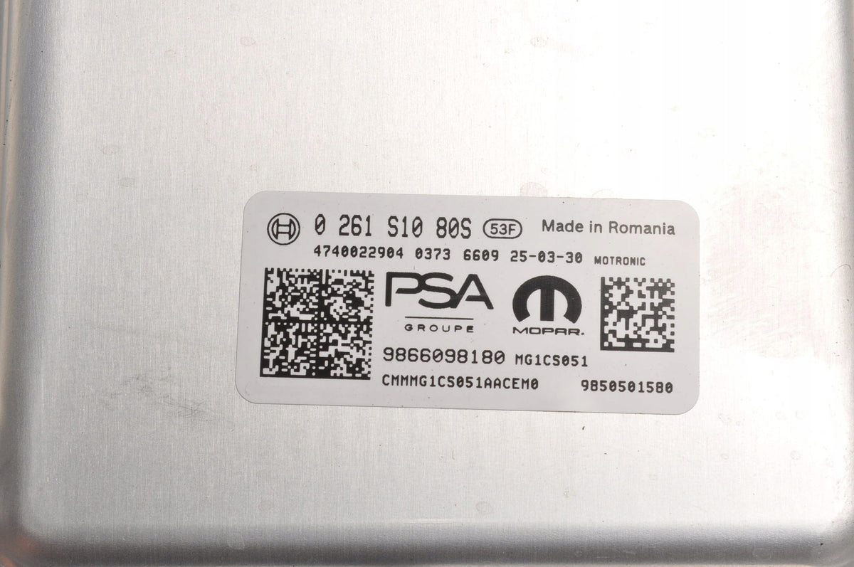 C4 III e-C4 MOKKA B II 1.2 THP COMPUTER ENGINE CONTROLLER 2025R 9866098180