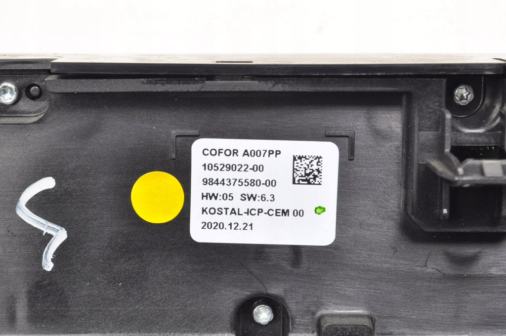 CITROEN C4 III PANEL AIR CONDITIONING SWITCH 21R 9844375580