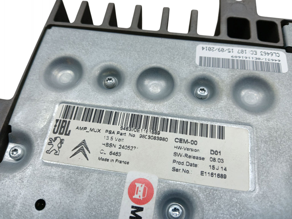 CITROEN C4 PICASSO II PEUGEOT 508 AND 9803083980