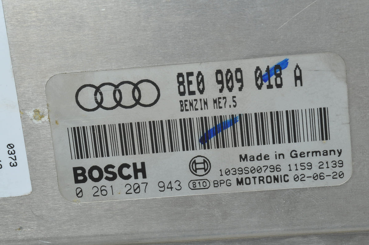COMPUTER ENGINE CONTROLLER AUDI A4 B6 1.8 T163KM 8E0909518AA 8E0909018A