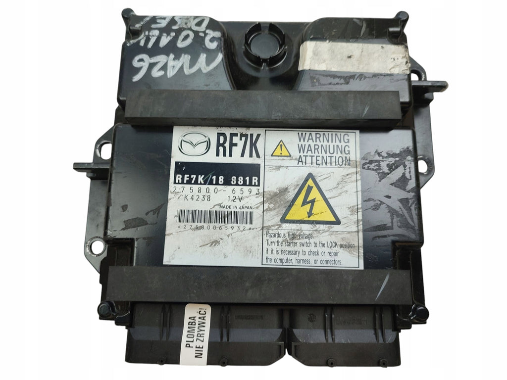 COMPUTER ENGINE CONTROLLER MAZDA 6 AND GG/GY 2.0 CITD 143KM 275800-6593