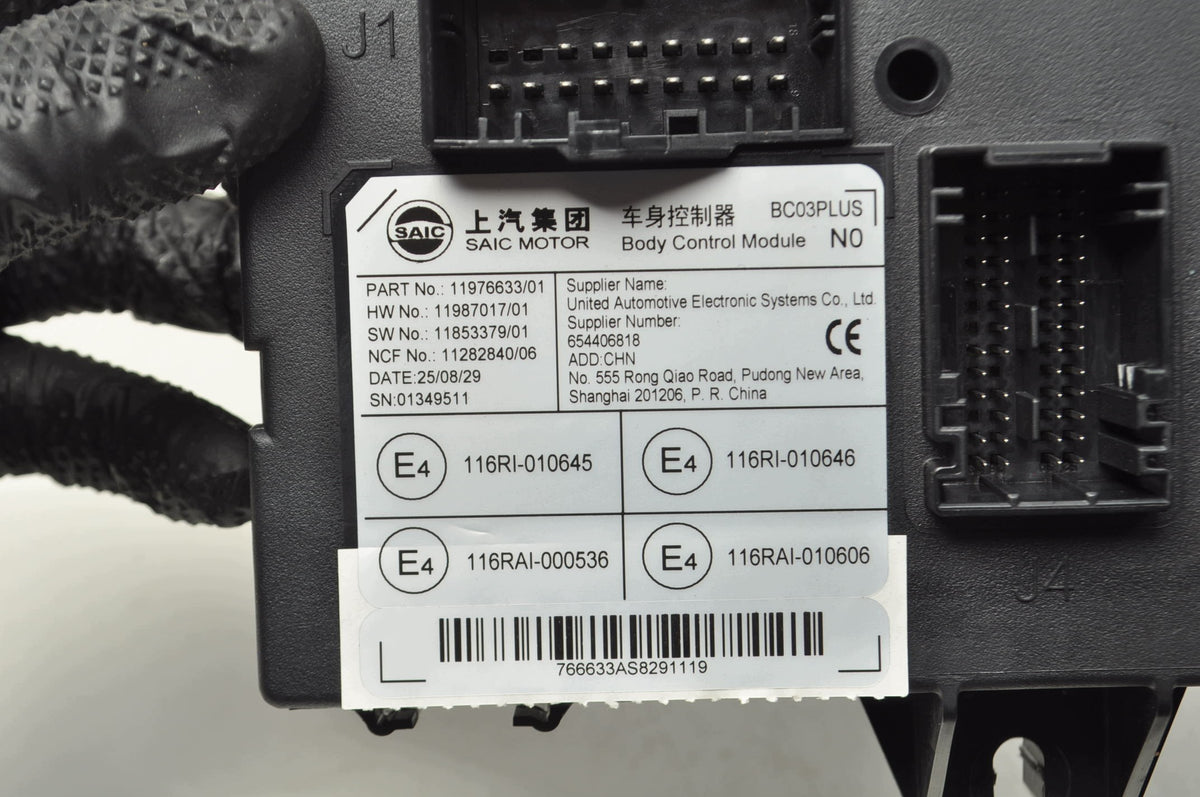 COMPUTER MODULE DRIVER BCM MG 3 III 1.5 16V Hybrid 654406818 2025