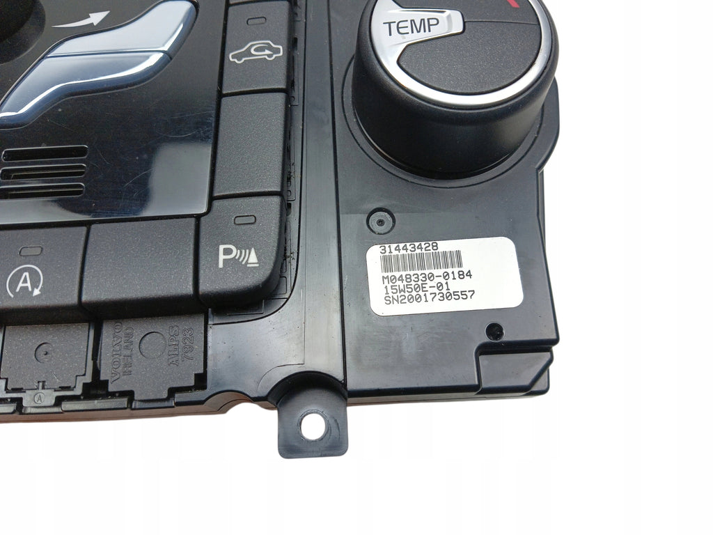 CONTROL PANEL FOR AIR CONDITIONING RADIO VOLVO V60 AND 31443428