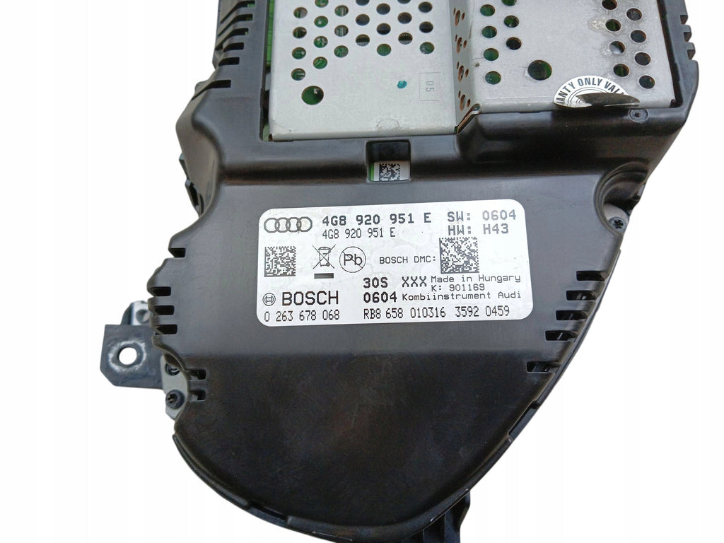 COUNTER CLOCKS AUDI A6 C7 LIFT (14-18) 2.0 TDI 4G8920951E UK ANGLIK