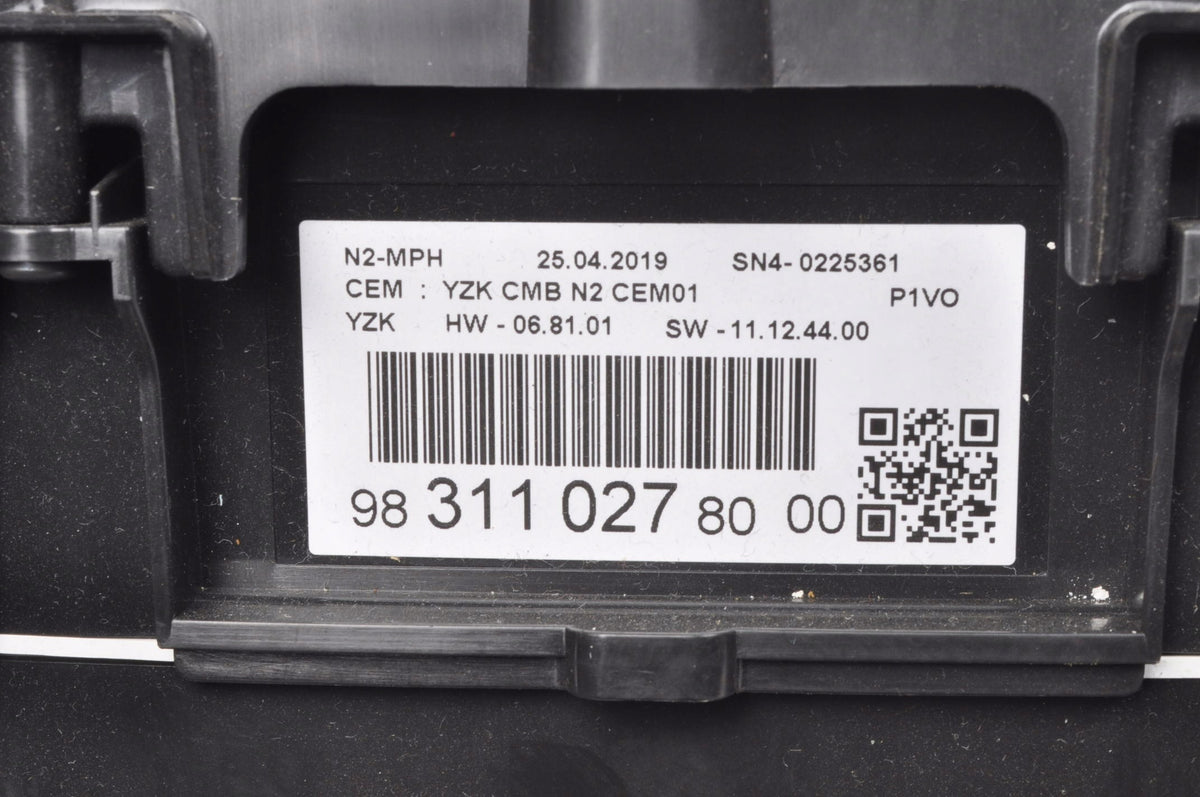 COUNTER CLOCKS OPEL COMBO E 1.6D 99KM 9831102780 UK