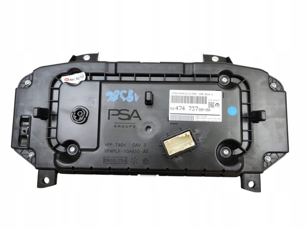COUNTER DISPLAY CLOCKS JEEP AVENGER 54 kWh 9847473780 UK ENGLISH