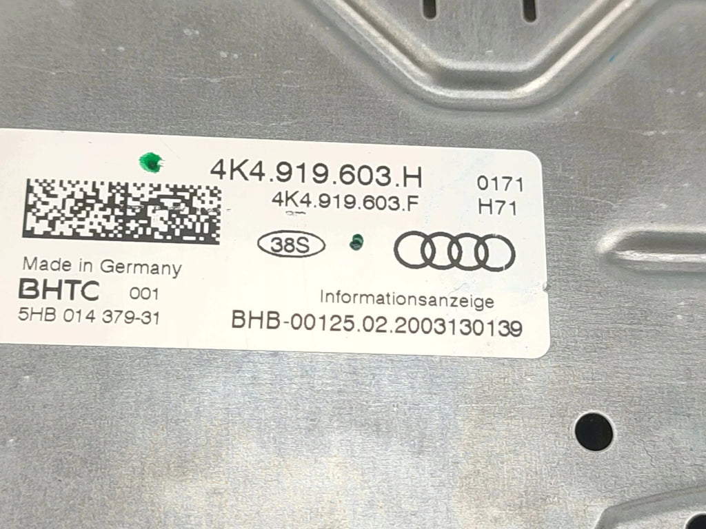 DISPLAY AIR CONDITIONING CONTROL SCREEN AUDI A6 C8 4K4919603H 4K4919603F