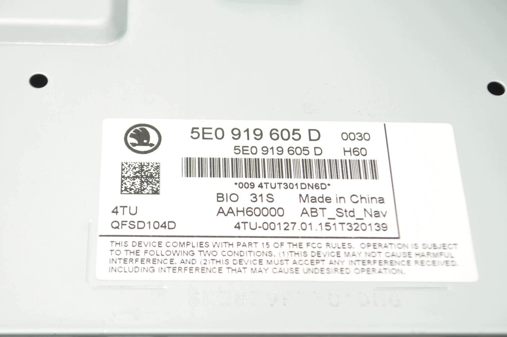 DISPLAY SCREEN SKODA OCTAVIA III 5E0919605D
