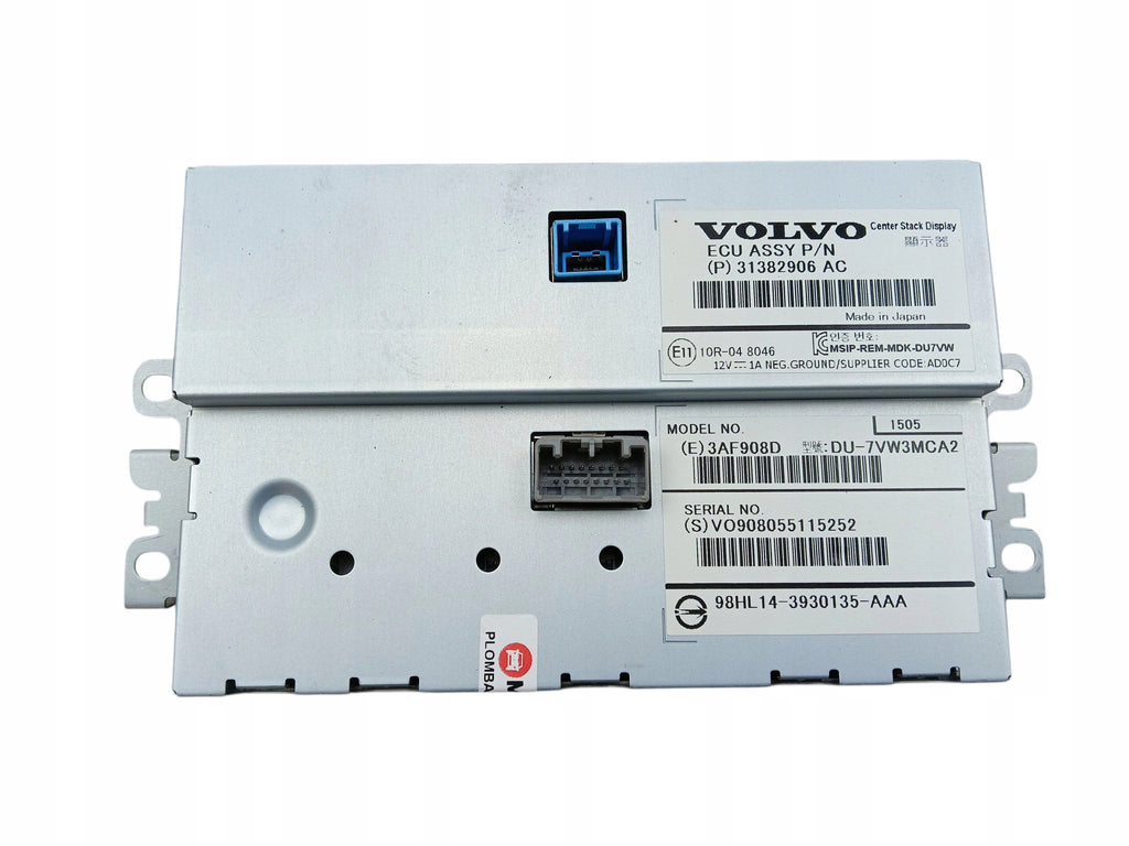DISPLAY VOLVO V40 II (2012-2016) 31382906
