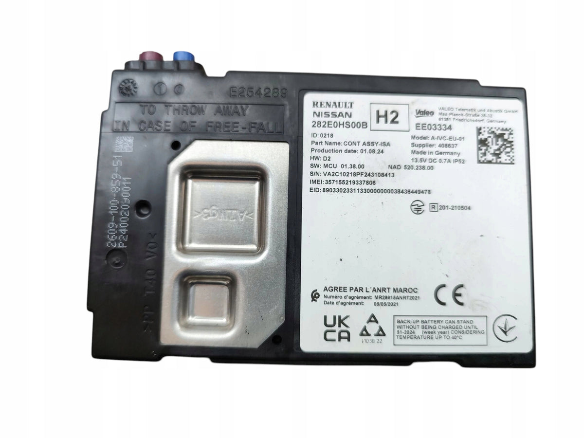 DRIVER BLUETOOTH MODULE NISSAN JUKE II F16 282E0-HS00B