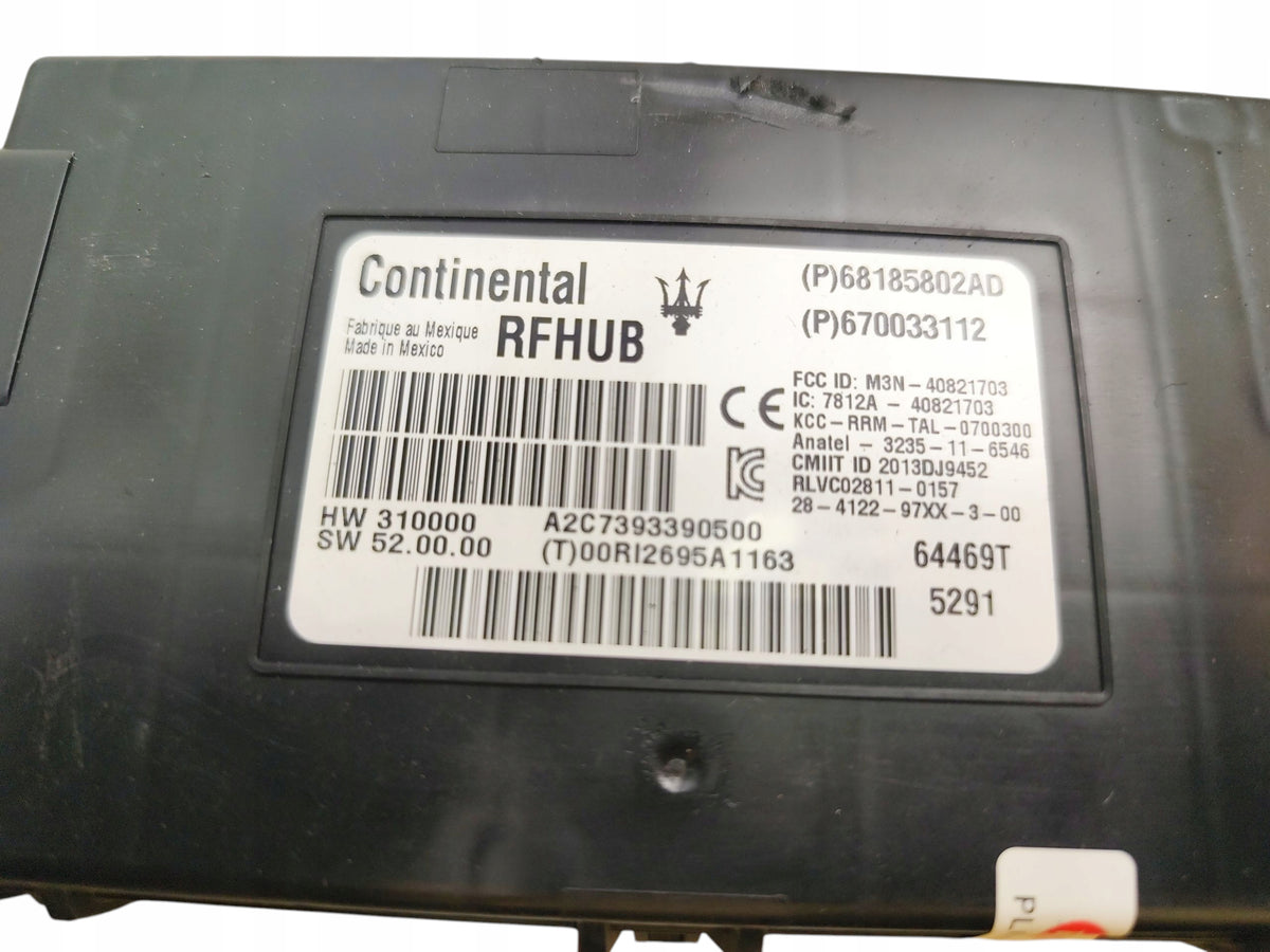 DRIVER KEYLESS MODULE MASERATI GHIBLI III 670033112