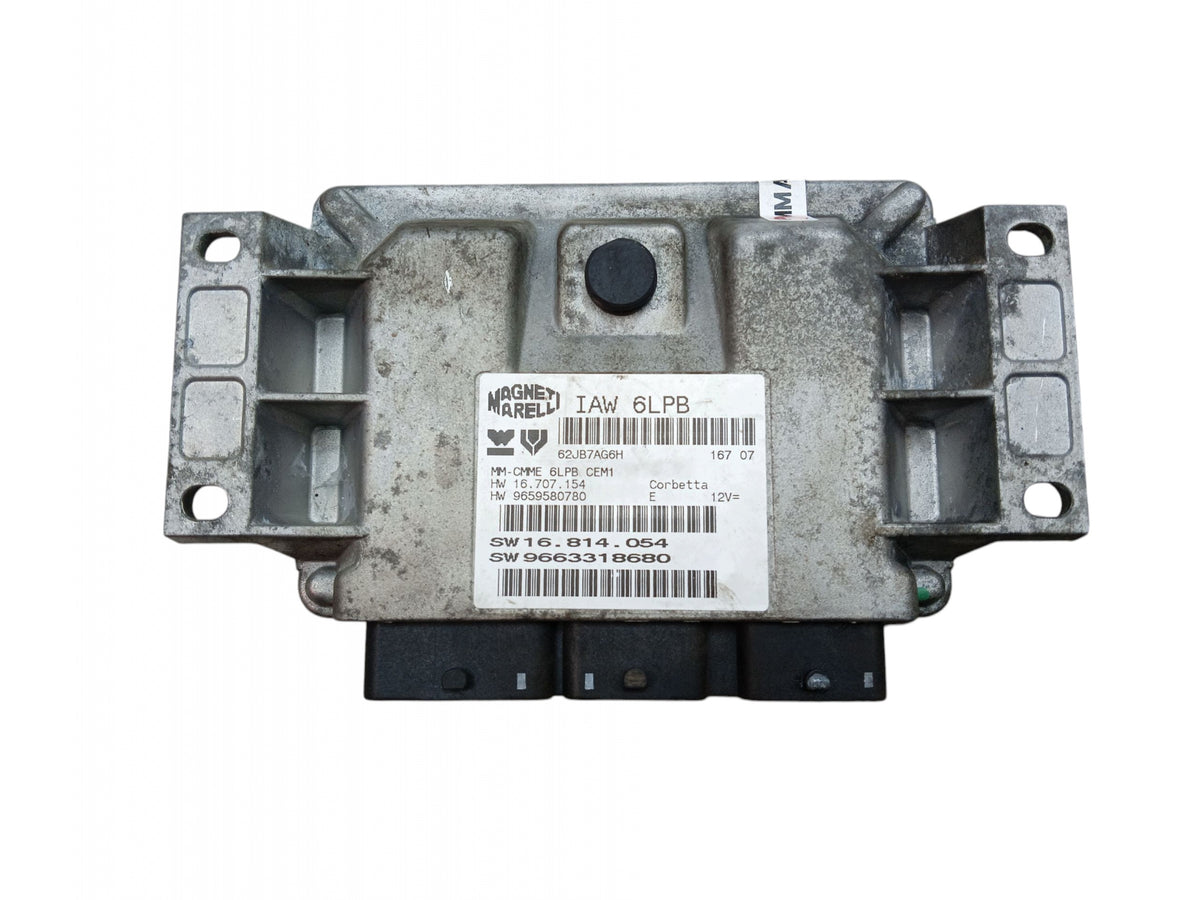 ENGINE COMPUTER PEUGEOT 807 2.0 16V RFJ 9663318680 IAW6LPB 9659580780