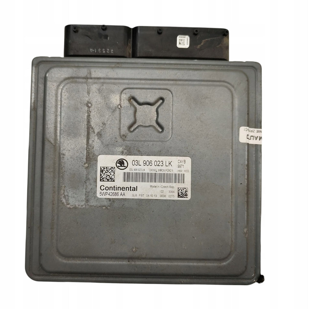 ENGINE COMPUTER SKODA RAPID 1.6 TDI CAYB 03L906023LK