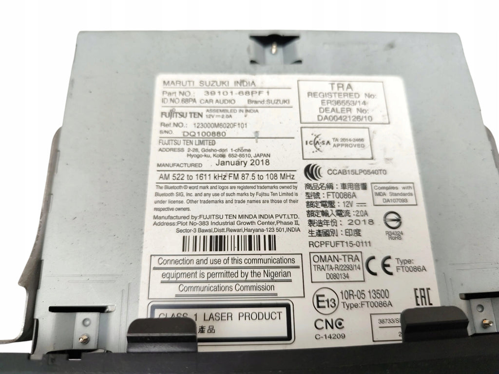FACTORY RADIO SUZUKI BALENO (2015-2019) 39101-68PF1