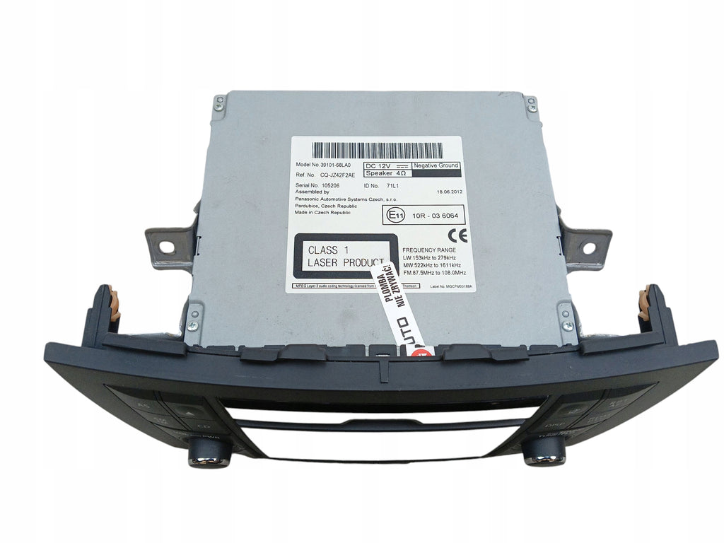 FACTORY RADIO SUZUKI SWIFT V MK7 (2010-2013) 39101-68LA0